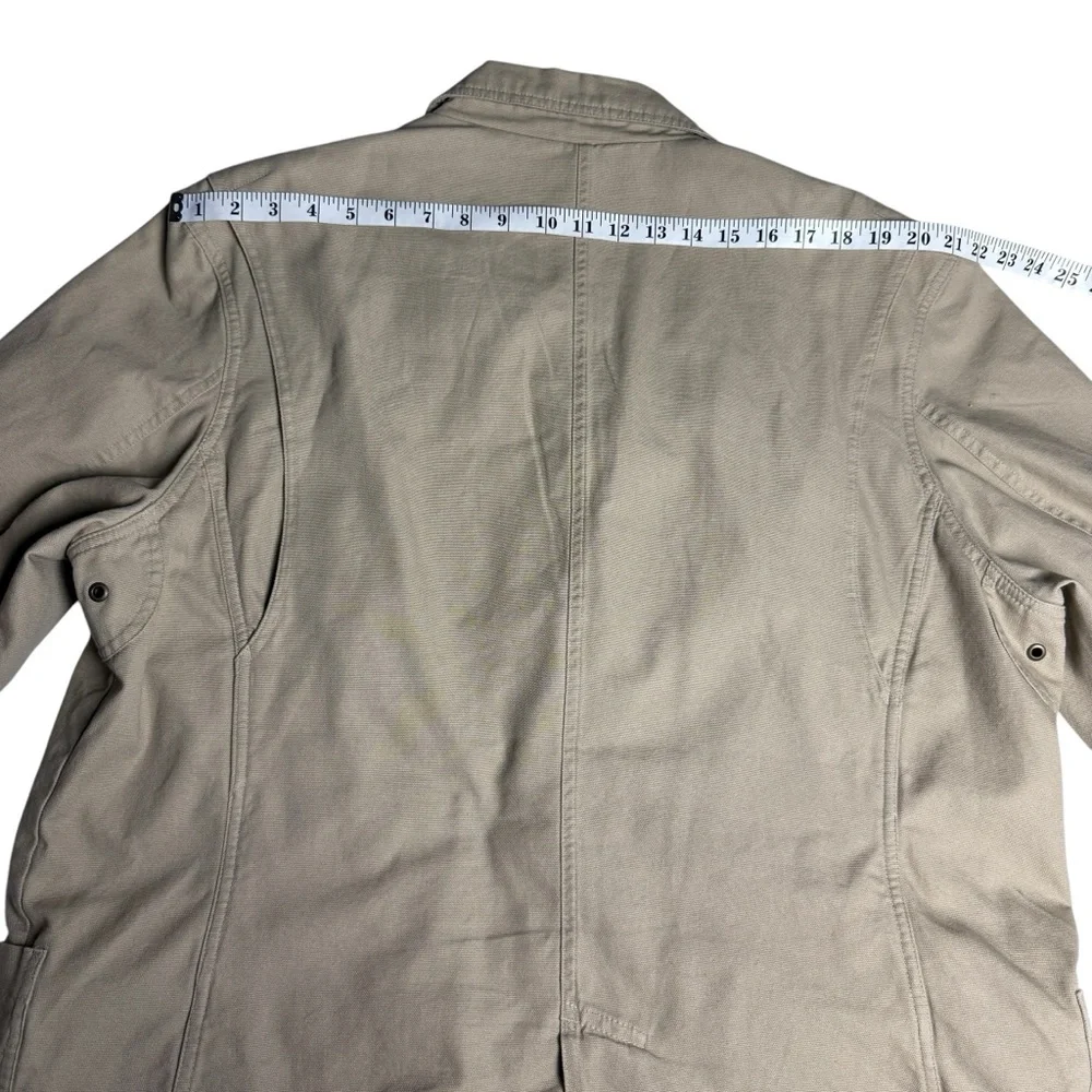 Duluth Trading Mens Fire Hose Presentation Jacket XL Khaki Blazer Tradesman Hunt